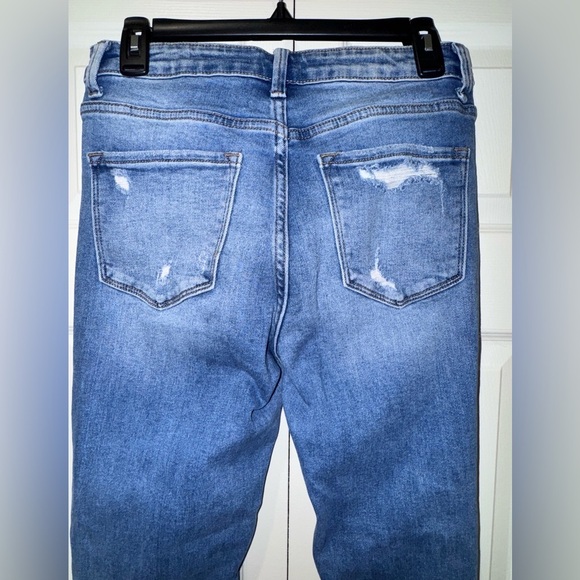 Altar’d State High Rise, distressed, super Flare Jeans size 28. GUC - Picture 6 of 13